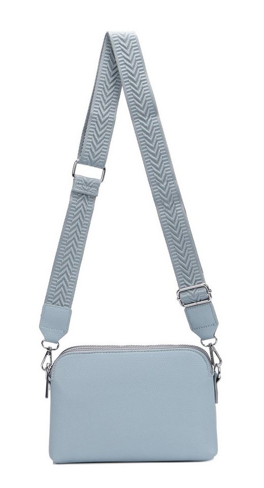 ITALYSHOP24 Schultertasche Damen Tasche Bodybag Umhängetasche Crossbody Brusttasche Handtasche, Crossover Muster Taschengurt Smartphone Geldtasche Abend Handy Clutch von ITALYSHOP24