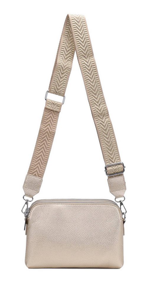 ITALYSHOP24 Schultertasche Damen Tasche Bodybag Umhängetasche Crossbody Brusttasche Handtasche, Crossover Muster Taschengurt Smartphone Geldtasche Abend Handy Clutch von ITALYSHOP24