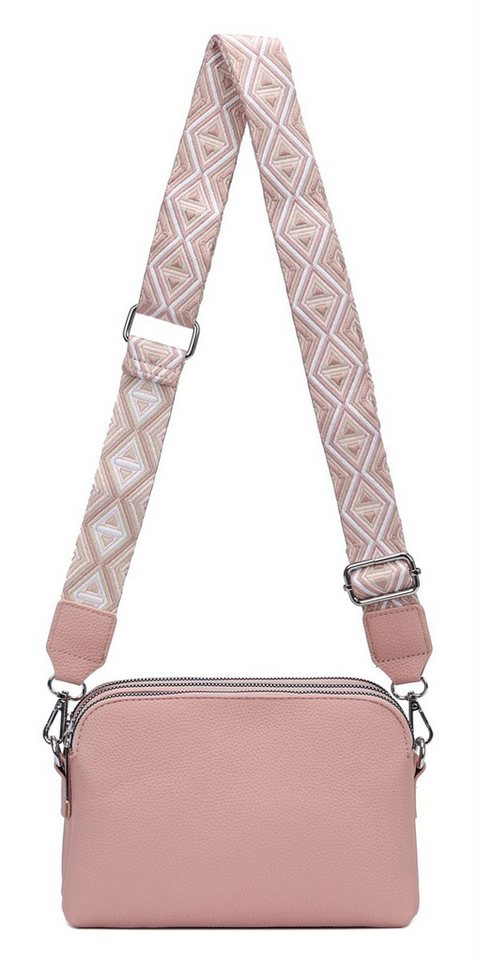 ITALYSHOP24 Schultertasche Damen Tasche Bodybag Umhängetasche Crossbody Brusttasche Handtasche, Crossover Muster Taschengurt Smartphone Geldtasche Abend Handy Clutch von ITALYSHOP24