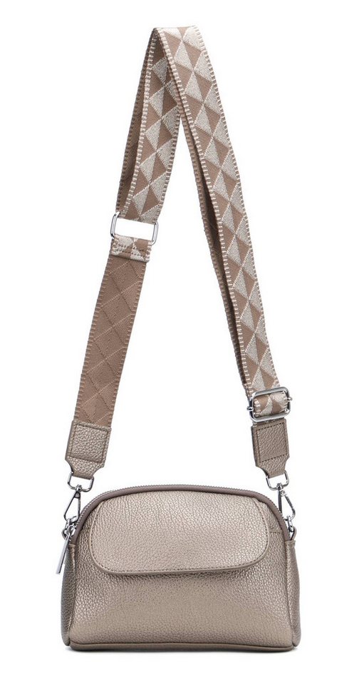 ITALYSHOP24 Schultertasche Damen Tasche Bodybag Umhängetasche Crossover Abendtasche Handytasche, Handtasche Crossbody Geldtasche Freizeit Urlaub Brusttasche Kunstleder von ITALYSHOP24