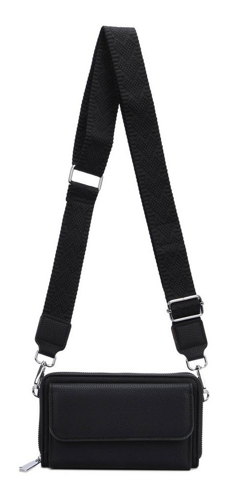 ITALYSHOP24 Schultertasche Damen Tasche Crossbody Brusttasche Kartenetui Umhängetasche Smartphone (kleine Gürtel-Tasche, 2 getrennte Fächer, breites Gurt, Kartenetui), Bodybag Geldbörse Muster Taschengurt Handytasche Leder Optik Crossover von ITALYSHOP24