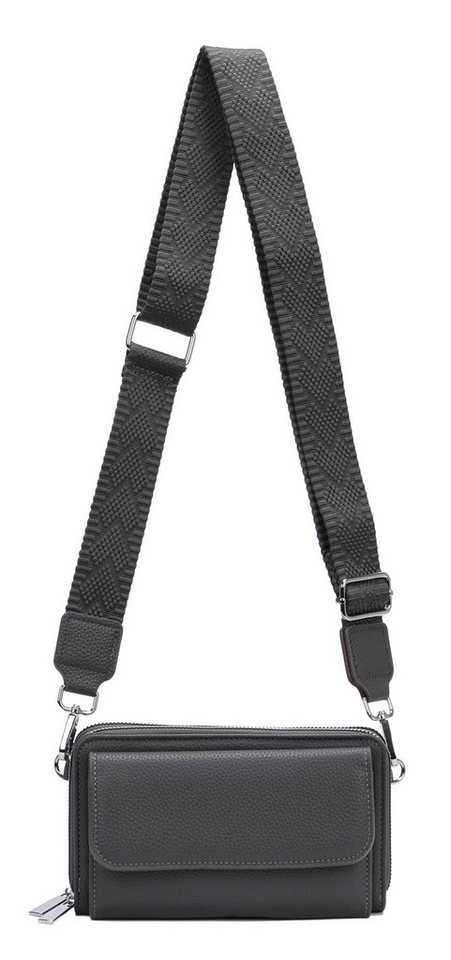 ITALYSHOP24 Schultertasche Damen Tasche Crossbody Brusttasche Kartenetui Umhängetasche Smartphone (kleine Gürtel-Tasche, 2 getrennte Fächer, breites Gurt, Kartenetui), Bodybag Geldbörse Muster Taschengurt Handytasche Leder Optik Crossover von ITALYSHOP24