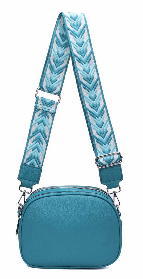 ITALYSHOP24 Schultertasche Damen Tasche Crossbody Handytasche, als Schultertasche, Crossover, Umhängetasche tragbar von ITALYSHOP24