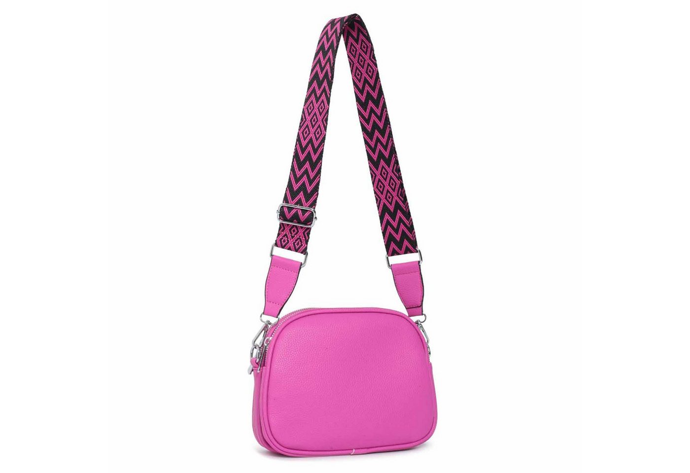 ITALYSHOP24 Schultertasche Damen Tasche Crossbody Handytasche, als Schultertasche, Crossover, Umhängetasche tragbar von ITALYSHOP24