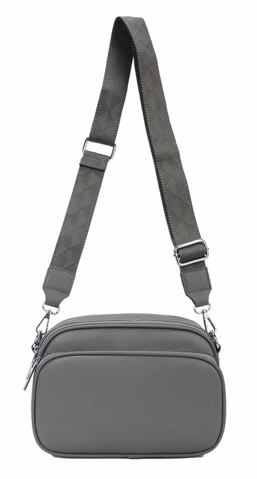 ITALYSHOP24 Schultertasche Damen Tasche Crossbody Umhängetasche CrossOver Brusttasche Body Bag, Crossover Leder Optik Handytasche Abendtasche Shopper Henkeltasche von ITALYSHOP24