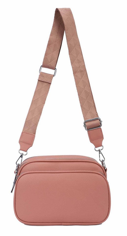 ITALYSHOP24 Schultertasche Damen Tasche Crossbody Umhängetasche CrossOver Brusttasche Body Bag, Crossover Leder Optik Handytasche Abendtasche Shopper Henkeltasche von ITALYSHOP24