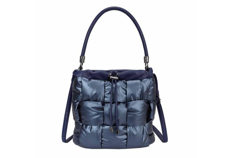 ITALYSHOP24 Schultertasche Damen Tasche Nylon Puffer Shopper Bucket Hobo Bag Crossover Freizeit, Umhängetasche CrossBody Beuteltasche Nylontasche City Bag Reise Leicht von ITALYSHOP24