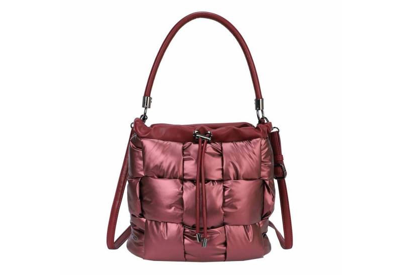 ITALYSHOP24 Schultertasche Damen Tasche Nylon Puffer Shopper Bucket Hobo Bag Crossover Freizeit, Umhängetasche CrossBody Beuteltasche Nylontasche City Bag Reise Leicht von ITALYSHOP24