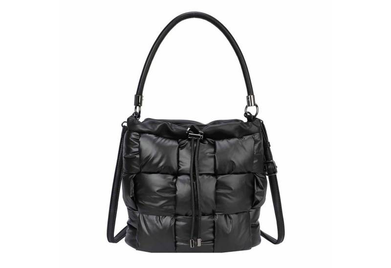 ITALYSHOP24 Schultertasche Damen Tasche Nylon Puffer Shopper Bucket Hobo Bag Crossover Freizeit, Umhängetasche CrossBody Beuteltasche Nylontasche City Bag Reise Leicht von ITALYSHOP24