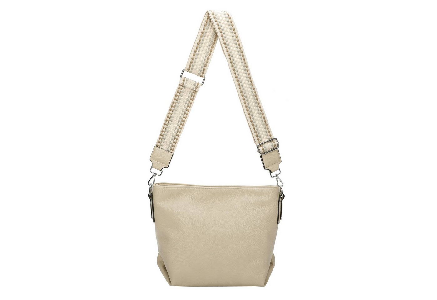 ITALYSHOP24 Schultertasche Damen Tasche Shopper CrossBody Brusttasche Umhängetasche Hobo Bag, Henkeltasche, 3 Fächer, vielseitig, praktisch, stylisch und geräumig von ITALYSHOP24