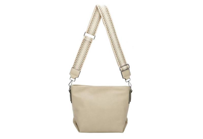 ITALYSHOP24 Schultertasche Damen Tasche Shopper CrossBody Brusttasche Umhängetasche Hobo Bag, Henkeltasche, 3 Fächer, vielseitig, praktisch, stylisch und geräumig von ITALYSHOP24