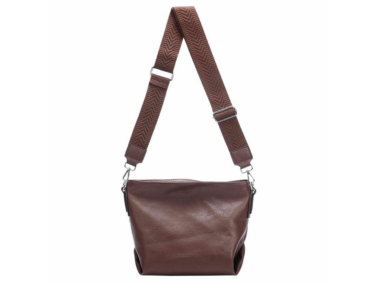 ITALYSHOP24 Schultertasche Damen Tasche Shopper CrossBody Brusttasche Umhängetasche Hobo Bag, Henkeltasche, 3 Fächer, vielseitig, praktisch, stylisch und geräumig von ITALYSHOP24