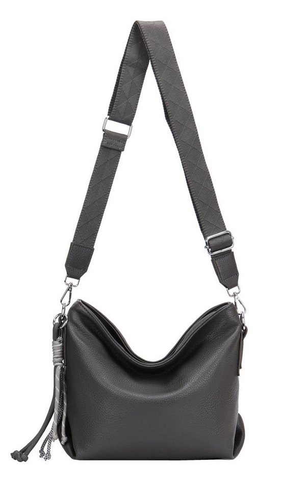 ITALYSHOP24 Schultertasche Damen Tasche Shopper CrossBody Brusttasche Umhängetasche Hobo Bag, Henkeltasche, 3 Fächer, vielseitig, praktisch, stylisch und geräumig von ITALYSHOP24