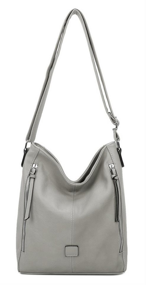 ITALYSHOP24 Schultertasche Damen Tasche Shopper Crossbody CrossOver Bodybag, als Handtasche, Umhängetasche, Hobo Bag tragbar von ITALYSHOP24