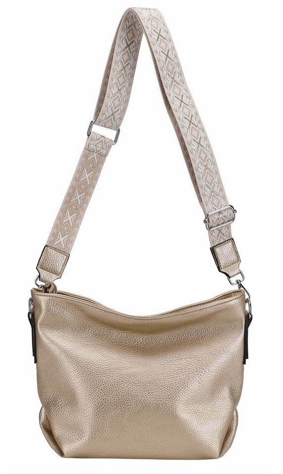 ITALYSHOP24 Schultertasche Damen Tasche Shopper Crossbody Gürteltasche, Handtasche, Umhängetasche, Hobo Bag von ITALYSHOP24