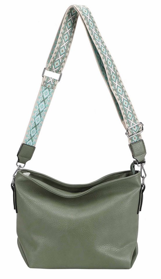 ITALYSHOP24 Schultertasche Damen Tasche Shopper Crossbody Gürteltasche, Handtasche, Umhängetasche, Hobo Bag von ITALYSHOP24