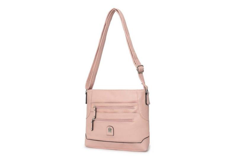 ITALYSHOP24 Schultertasche Damen Tasche Umhängetasche CrossBody Schultertasche CrossOver, Vintage Shopper Leder Optik Reisetasche Handtasche von ITALYSHOP24