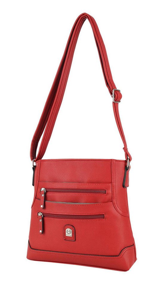 ITALYSHOP24 Schultertasche Damen Tasche Umhängetasche CrossBody Schultertasche CrossOver, Vintage Shopper Leder Optik Reisetasche Handtasche von ITALYSHOP24