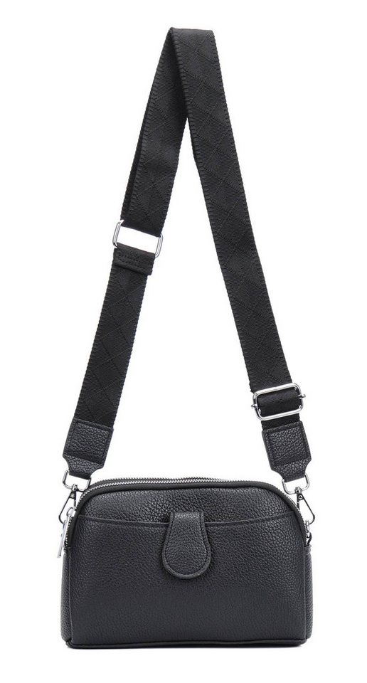 ITALYSHOP24 Schultertasche Damen Tasche Umhängetasche Handytasche Abendtasche, als Handtasche, Crossbody, Crossover tragbar von ITALYSHOP24
