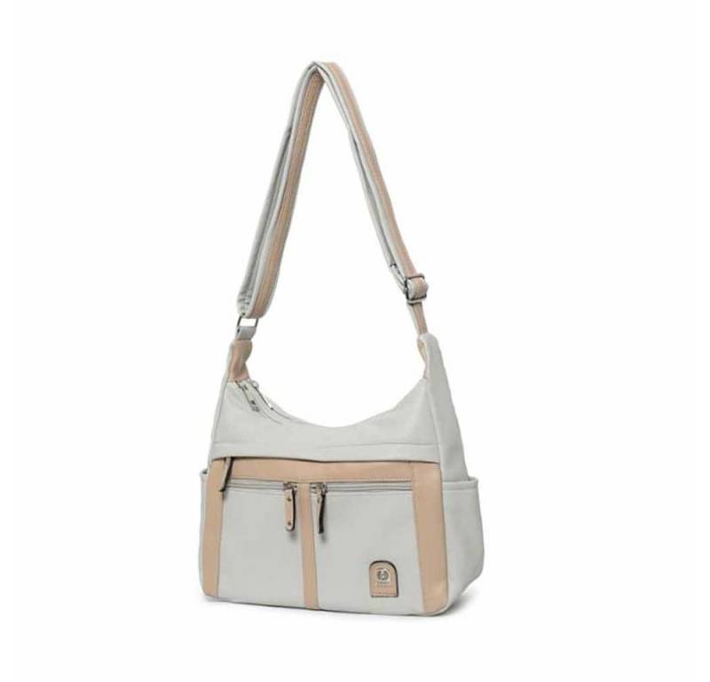 ITALYSHOP24 Schultertasche Damen Tasche Vintage Shopper Umhängetasche Handtasche CrossOver Reise, Crossbody Leder Optik Reisetasche Henkeltasche City Bag Beuteltasche von ITALYSHOP24