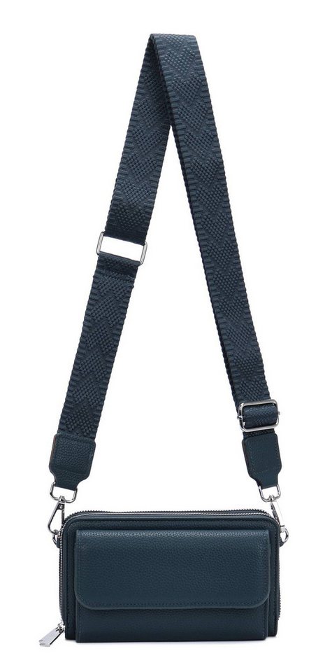 ITALYSHOP24 Schultertasche Damen Umhängetasche CrossBody Clutch Brusttasche Geldbörse Handytasche (einer Tasche mit einem breitem Muster Stoffgurt/Umhängeband), Bodybag Geldtasche Muster Taschengurt, leicht Gewicht von ITALYSHOP24