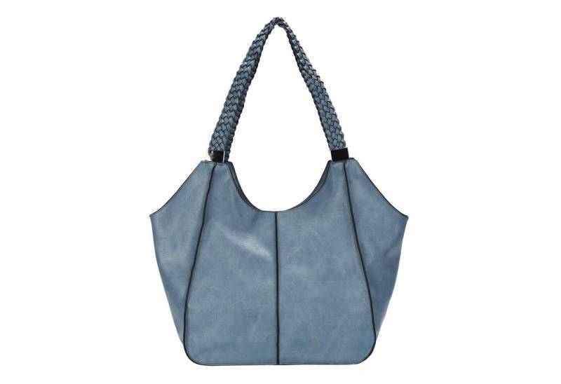 ITALYSHOP24 Schultertasche Damen XXL FLECHTOPTIK Hand-Tasche Shopper Businesstasche Workbag, Tote Bag Reisetasche Henkeltasche Beuteltasche Hobo Bag Weekender von ITALYSHOP24