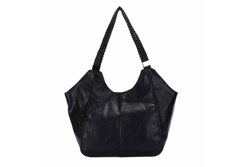 ITALYSHOP24 Schultertasche Damen XXL FLECHTOPTIK Hand-Tasche Shopper Businesstasche Workbag, Tote Bag Reisetasche Henkeltasche Beuteltasche Hobo Bag Weekender von ITALYSHOP24