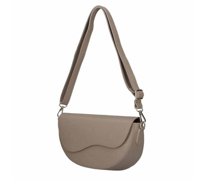 ITALYSHOP24 Schultertasche MADE IN ITALY DAMEN echt LEDER TASCHE Satteltasche Cross Over Body Bag, Saddle Clutch Umhängetasche Brusttasche unverwechselbare Design leicht von ITALYSHOP24