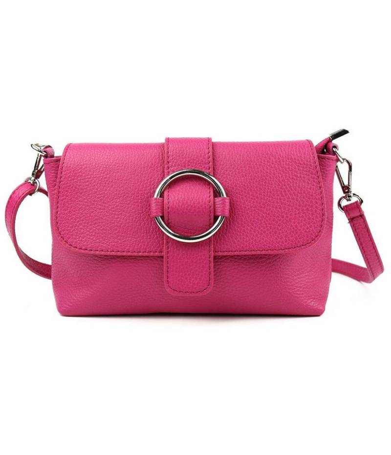 ITALYSHOP24 Schultertasche MADE IN ITALY Damen Leder Tasche Umhängetasche Cross Over Body Clutch, Messenger Bag Brusttasche Hüfttasche Freizeit Abendtasche Smartphone von ITALYSHOP24
