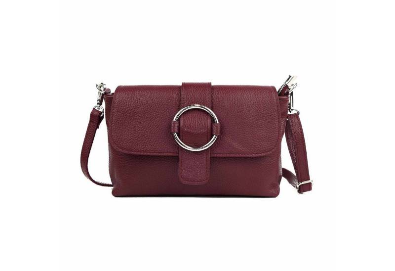 ITALYSHOP24 Schultertasche MADE IN ITALY Damen Leder Tasche Umhängetasche Cross Over Body Clutch, Messenger Bag Brusttasche Hüfttasche Freizeit Abendtasche Smartphone von ITALYSHOP24