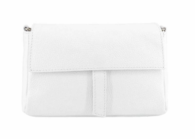 ITALYSHOP24 Schultertasche MADE IN ITALY Damen Leder Tasche Umhängetasche Cross Over Body Clutch, Messenger Bag Brusttasche Hüfttasche Freizeit Abendtasche Smartphone von ITALYSHOP24