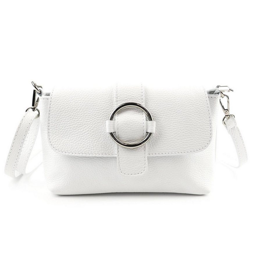 ITALYSHOP24 Schultertasche MADE IN ITALY Damen Leder Tasche Umhängetasche Cross Over Body Clutch, Messenger Bag Brusttasche Hüfttasche Freizeit Abendtasche Smartphone von ITALYSHOP24