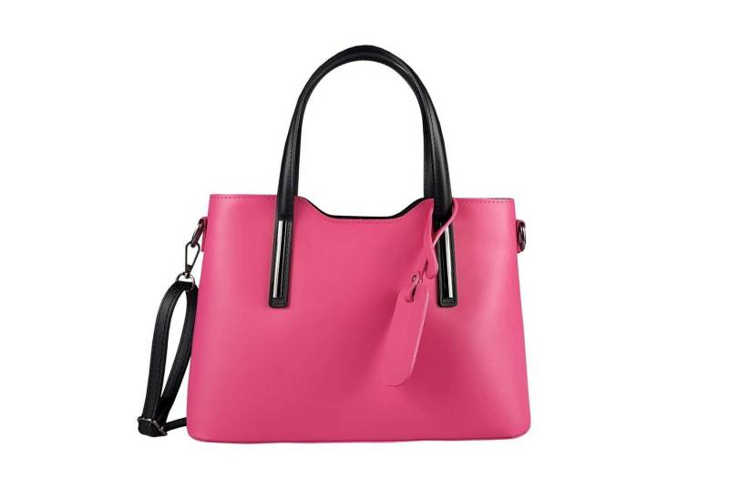 ITALYSHOP24 Schultertasche Made in Italy Damen echt Leder Henkeltasche Shopper Lederhandtasche, Italienische Umhängetasche Cross Over Body Hobo Bag, Premium Qualität von ITALYSHOP24