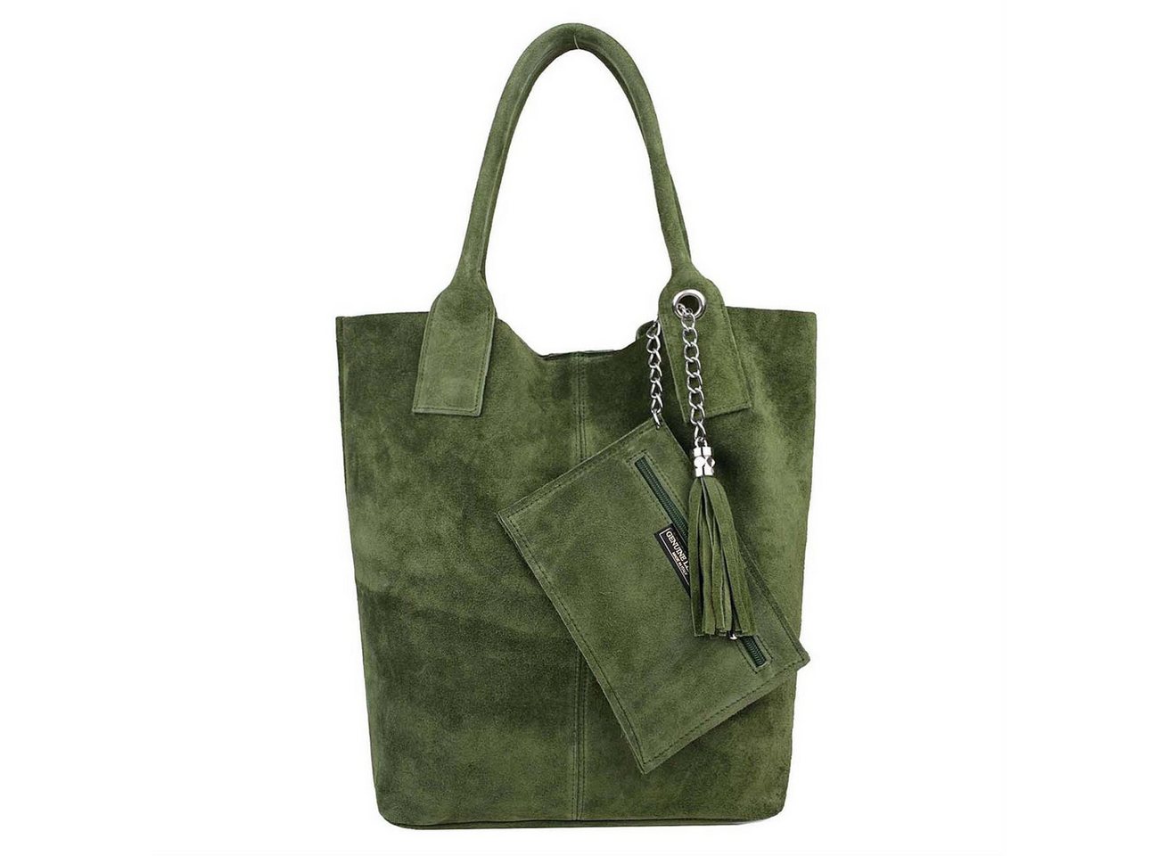 ITALYSHOP24 Schultertasche Made in Italy Damen Leder Shopper Schultertasche, ein Leichtgewicht, als Handtasche, Henkeltasche tragbar von ITALYSHOP24