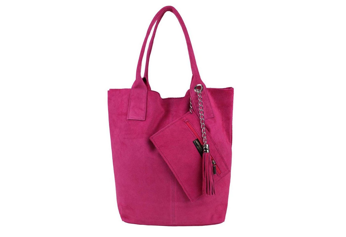 ITALYSHOP24 Schultertasche Made in Italy Damen Leder Shopper Schultertasche, ein Leichtgewicht, als Handtasche, Henkeltasche tragbar von ITALYSHOP24