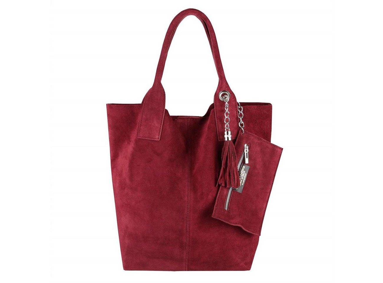 ITALYSHOP24 Schultertasche Made in Italy Damen Leder Shopper Schultertasche, ein Leichtgewicht, als Handtasche, Henkeltasche tragbar von ITALYSHOP24