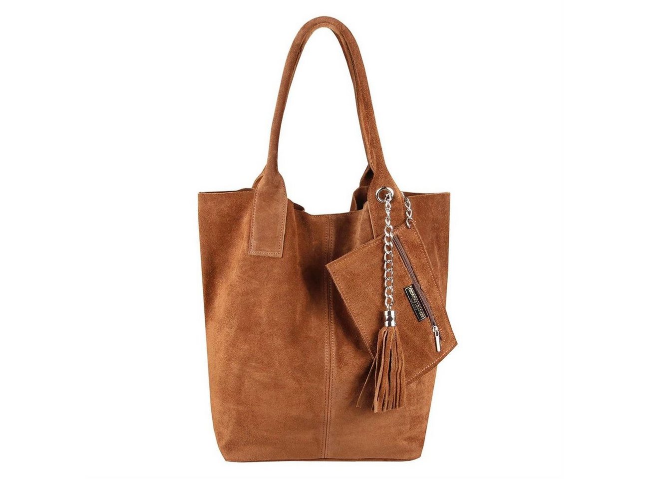 ITALYSHOP24 Schultertasche Made in Italy Damen Leder Shopper Schultertasche, ein Leichtgewicht, als Handtasche, Henkeltasche tragbar von ITALYSHOP24