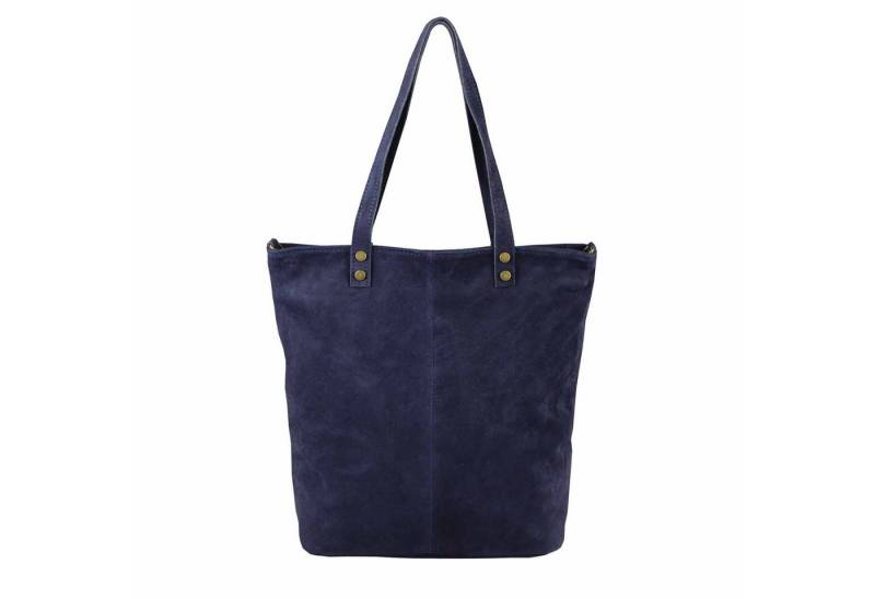 ITALYSHOP24 Schultertasche Made in Italy Damen Leder Shopper Umhängetasche Tote Bag, XL Handtasche Ledertasche Hobo Bag Wildleder Leichtgewicht von ITALYSHOP24