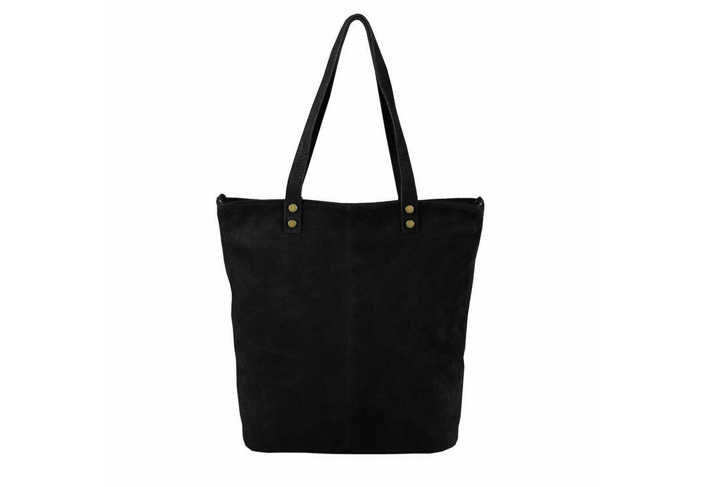 ITALYSHOP24 Schultertasche Made in Italy Damen Leder Shopper Umhängetasche Tote Bag, XL Handtasche Ledertasche Hobo Bag Wildleder Leichtgewicht von ITALYSHOP24