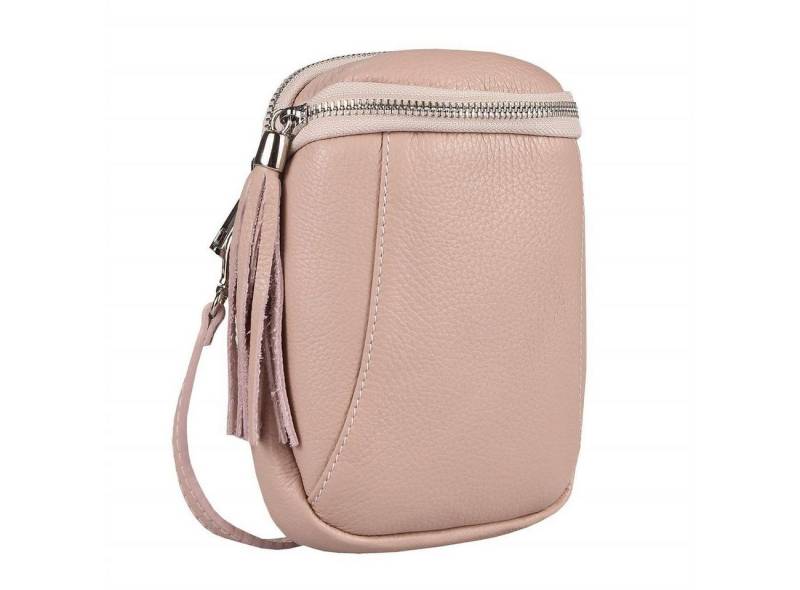ITALYSHOP24 Schultertasche Made in Italy Damen Leder Tasche CrossBody, als Handytasche, CrossOver, Umhängetasche tragbar von ITALYSHOP24