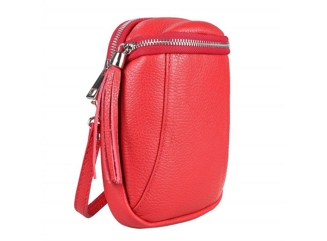 ITALYSHOP24 Schultertasche Made in Italy Damen Leder Tasche CrossBody, als Handytasche, CrossOver, Umhängetasche tragbar von ITALYSHOP24