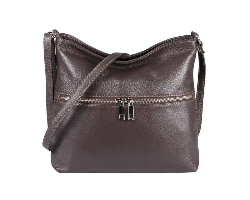 ITALYSHOP24 Schultertasche Made in Italy Damen Leder Tasche CrossOver, als Handtasche, Umhängetasche, Shopper tragbar von Italyshop24