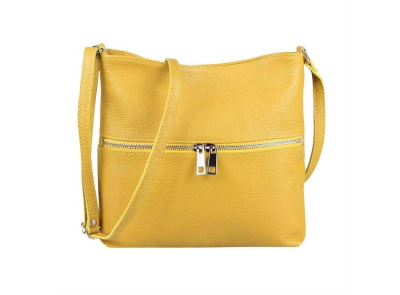 ITALYSHOP24 Schultertasche Made in Italy Damen Leder Tasche CrossOver, als Handtasche, Umhängetasche, Shopper tragbar von Italyshop24