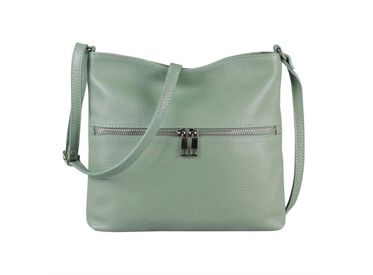 ITALYSHOP24 Schultertasche Made in Italy Damen Leder Tasche CrossOver, als Handtasche, Umhängetasche, Shopper tragbar von ITALYSHOP24