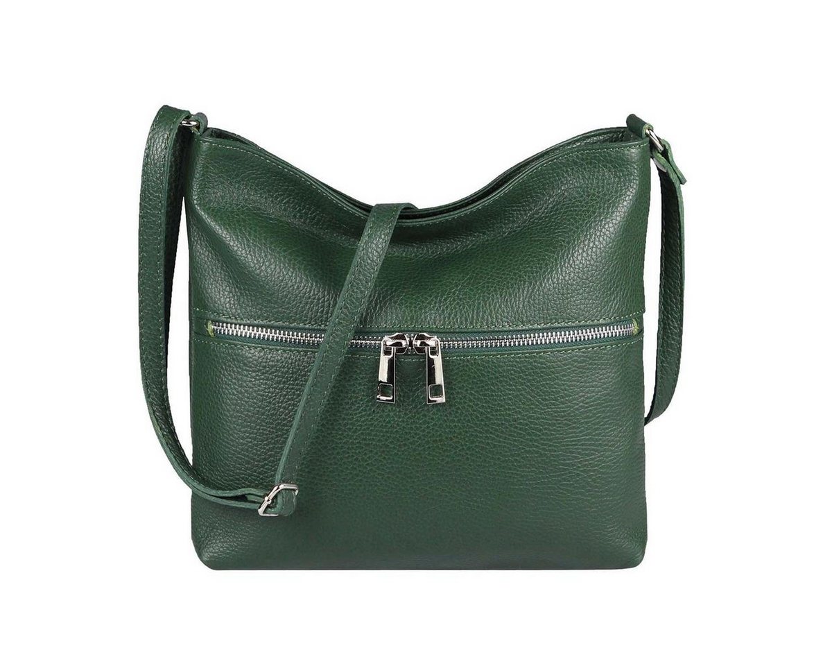 ITALYSHOP24 Schultertasche Made in Italy Damen Leder Tasche CrossOver, als Handtasche, Umhängetasche, Shopper tragbar von ITALYSHOP24