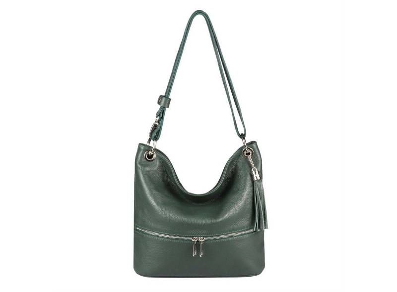 ITALYSHOP24 Schultertasche Made in Italy Damen Leder Tasche CrossOver, als Handtasche, Umhängetasche, Shopper tragbar von ITALYSHOP24