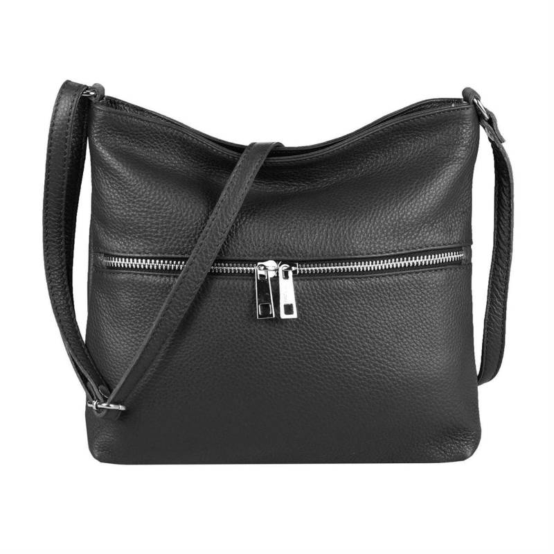 ITALYSHOP24 Schultertasche Made in Italy Damen Leder Tasche CrossOver, als Handtasche, Umhängetasche, Shopper tragbar von Italyshop24