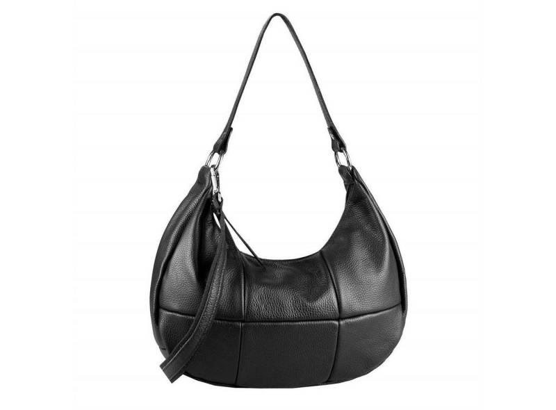 ITALYSHOP24 Schultertasche Made in Italy Damen Leder Tasche Shopper Hobo Cross Over Body Bag, PREMIUM* Umhängetasche Bodybag für Arbeit Alltag Reise Urlaub leicht von ITALYSHOP24