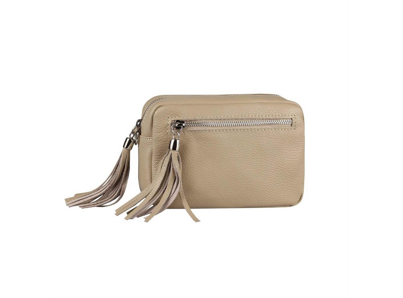 ITALYSHOP24 Schultertasche Made in Italy Damen Leder Tasche CrossOver, als Schultertasche, CrossBody, Umhängetasche tragbar von ITALYSHOP24