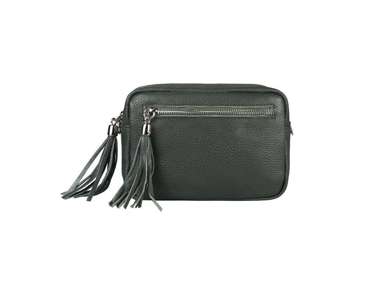 ITALYSHOP24 Schultertasche Made in Italy Damen Leder Tasche CrossOver, als Schultertasche, CrossBody, Umhängetasche tragbar von ITALYSHOP24